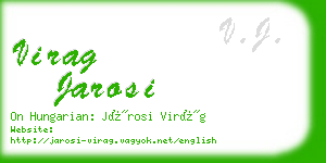 virag jarosi business card